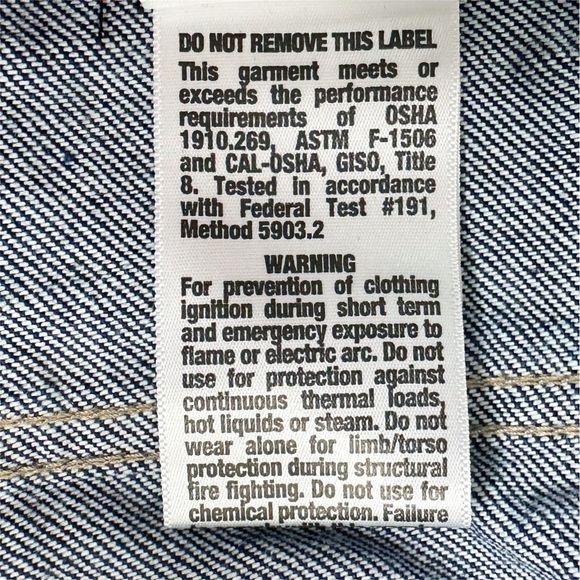 Dickies FR 2112 HRC 2 Dark Wash Jeans 32x37 - Picture 9 of 9